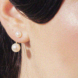 VENUS ARCH ØRERINGE, forgyldt/hvid VENUS ARCH ØRERINGE, forgyldt/hvid, House of Vincent