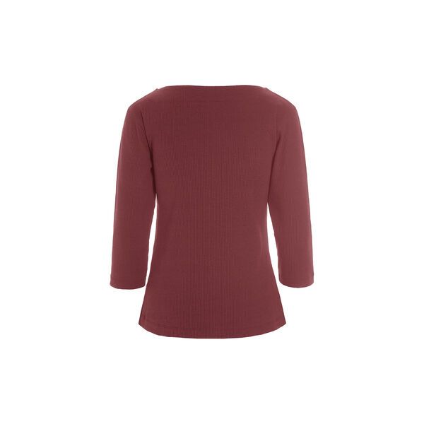 Naibu rib bluse med 3/4 ærme, maroon, BITTE KAI RAND