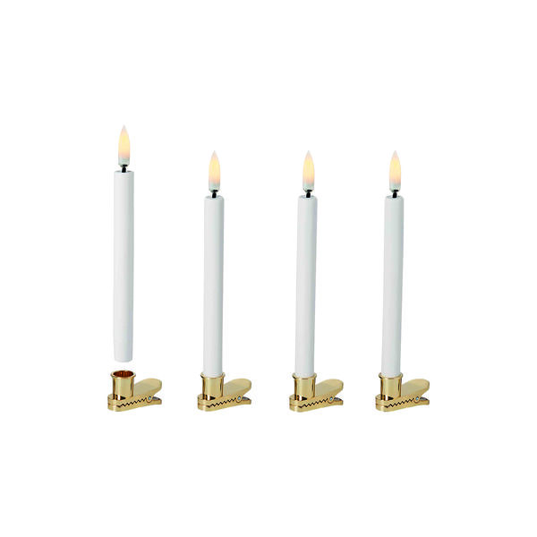 LED Christmas Tree Taper Candles with Clips 4 pcs, Uyuni Lighting