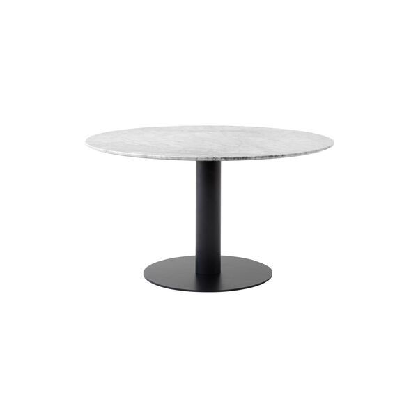 In Between SK20 Dining Table, matt black/bianca carrara marble, &Tradition