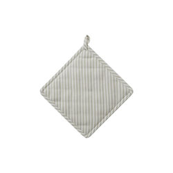 Icons Herringbone Striped Potholder, sage green/white, Lexington
