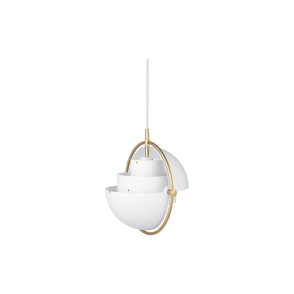Multi-Lite Pendant, white semi matt/brass Multi-Lite Pendant, white semi matt/brass, GUBI