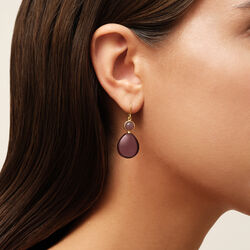 Prime Drop Earrings, gold/rhodolite, Julie Sandlau
