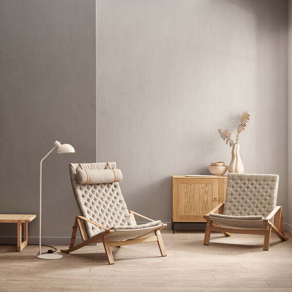 FK10 Plico loungestol, hvidolieret eg/natur, Carl Hansen & S&oslash;n