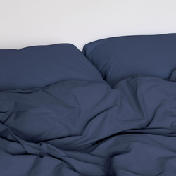 Percale sengesæt, marineblå, Sekan