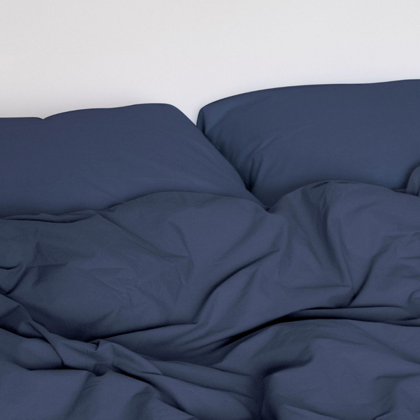 Percale sengesæt, marineblå, Sekan