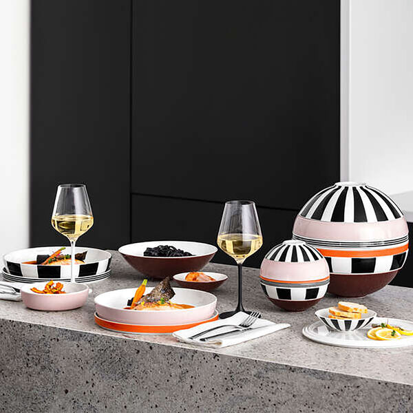 Iconic La Boule serveringss&aelig;t med 7 dele, memphis, Villeroy & Boch
