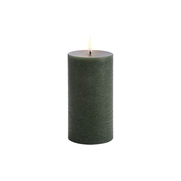 LED Pillar Candle 15 cm, pine green, Uyuni Lighting