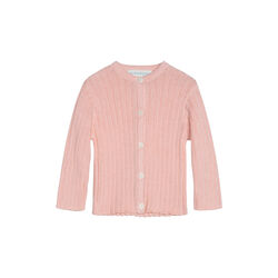 Baby Rib Cardigan, peach, Serendipity