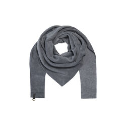 Soft Triangle Scarf in Signature Fleece | Grey | T&oslash;rkl&aelig;de, Henriette Steffensen Copenhagen