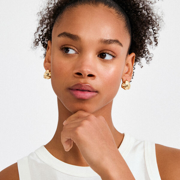 JOHNNIE &oslash;reringe, guldbelagt, Pilgrim