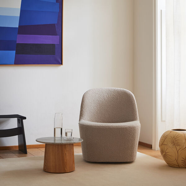 Niveau sofabord &Oslash; 45 cm, Tundra Grey/oiled ash, Fredericia Furniture