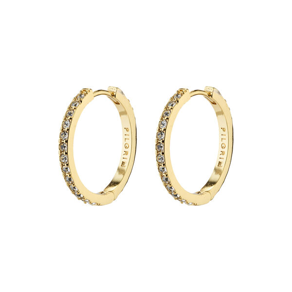 EBNA medium krystal hoops, guldbelagt EBNA medium krystal hoops, guldbelagt, Pilgrim
