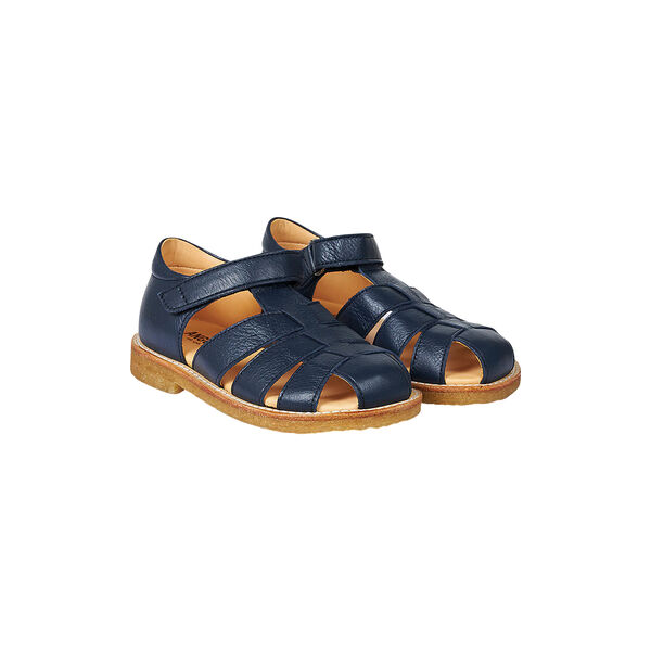 Sandal med justerbar velcro, navy, ANGULUS