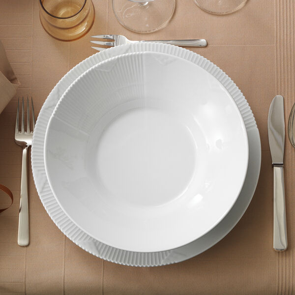 Hvid Elements dyb tallerken &Oslash; 25 cm, Royal Copenhagen