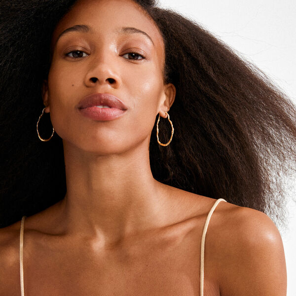 TIMBER hoops, guldbelagt, Pilgrim