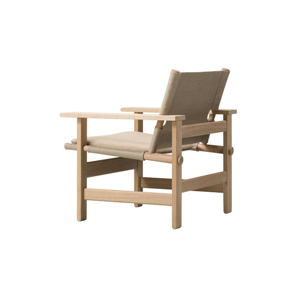 The Canvas Chair loungestol med hynde, sæbebehandlet eg/kanvas The Canvas Chair loungestol med hynde, sæbebehandlet eg/kanvas, Fredericia Furniture