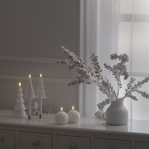 LED Smooth mini taper tree candle | Nordic white, Uyuni Lighting