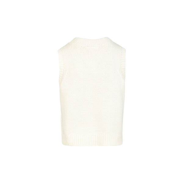 Knit vest with rose, pearl, Coster Copenhagen