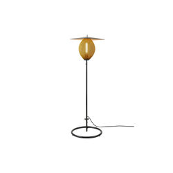 Satellite Outdoor Floor Lamp, mustard gold semi matt, GUBI