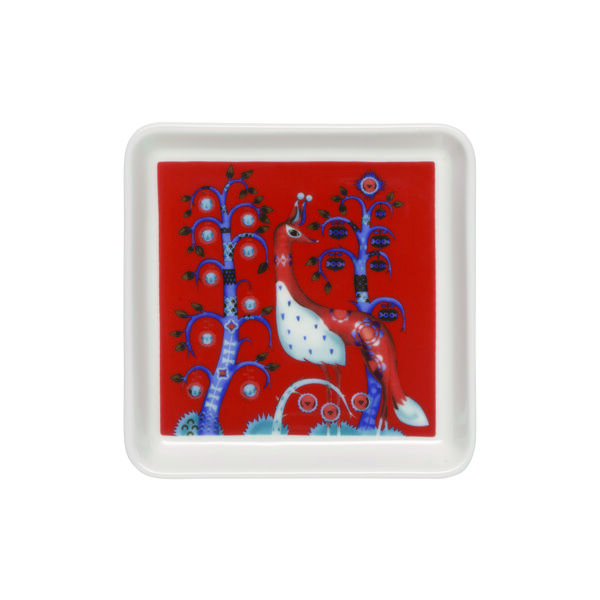 Taika firkantet tallerken, r&oslash;d, Iittala