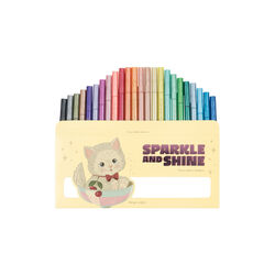 Glitter Markers 24 Pcs, cat, Konges Sl&oslash;jd