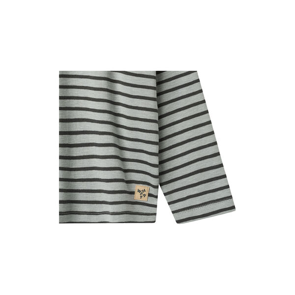 T-Shirt L/S Dallas, soft blue stripe, Wheat