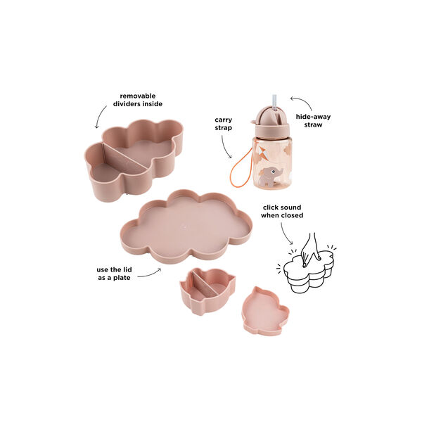 Playground snack & madkasse med drikkedunk, powder, Done by Deer