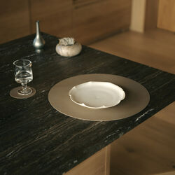 Nupo d&aelig;kkeserviet Circle L, clay brown, LIND DNA