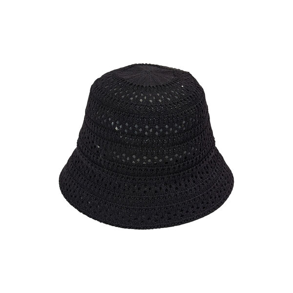 CROCHET&nbsp;Bucket&nbsp;Hat, black, Bella Ballou