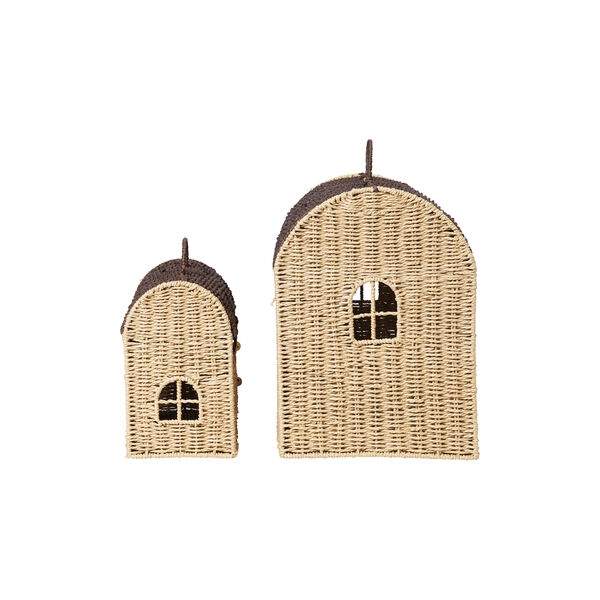 Casu Storage Houses | Set Of 2 | Natural/Dark Brown | Opbevaring, Ferm Living