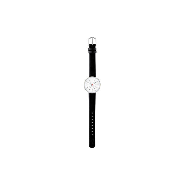 Bankers armbåndsur, white/steel/black, Arne Jacobsen Watches