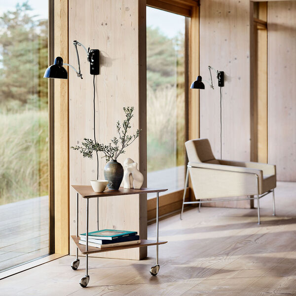 KAISER idell™ 6559-W væglampe, black/chrome KAISER idell™ 6559-W væglampe, black/chrome, Fritz Hansen