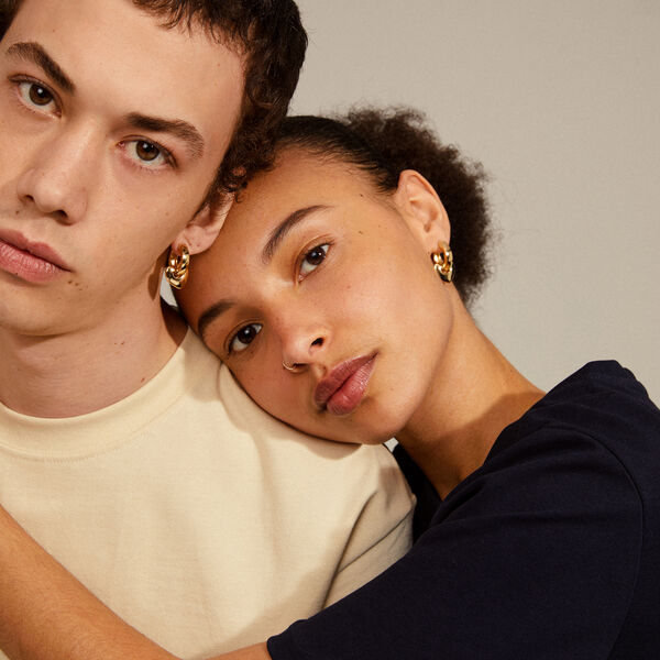 IOKASTE Chunky Hoops, gold plated, Pilgrim