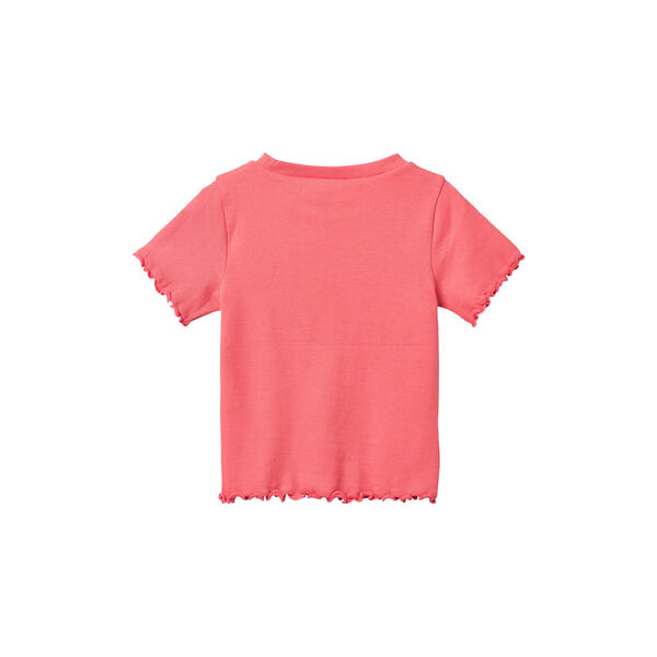 Rib T-shirt S/S Alicia, watermelon, Wheat