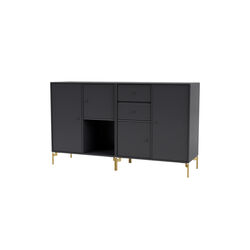 COUPLE bred skænk med ben i messing, 04 anthracite COUPLE bred skænk med ben i messing, 04 anthracite, Montana Furniture