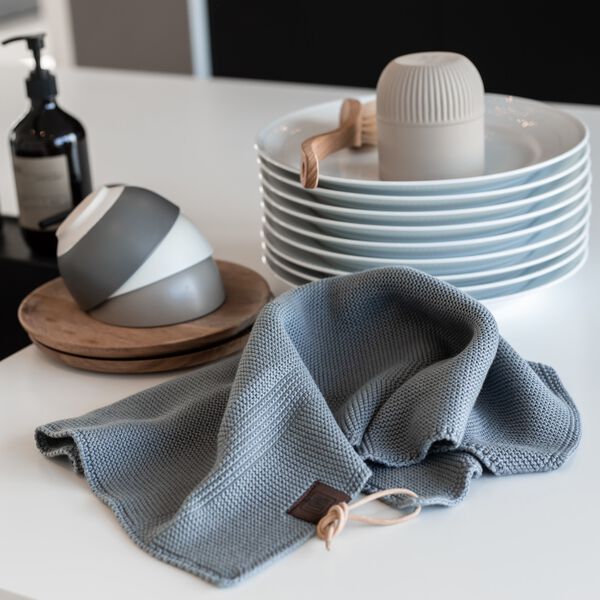 Strikket Håndklæde, spanish grey, By LOHN