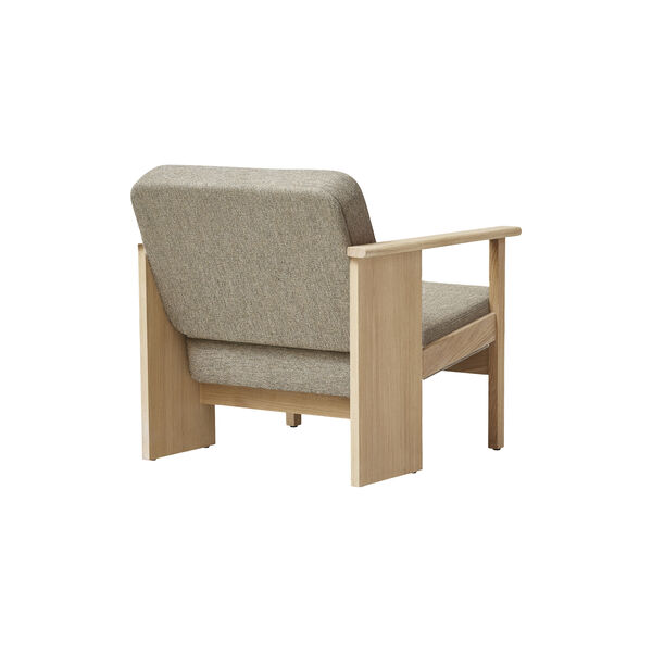Block Lounge Chair, white oak/hallingdal 65, Form & Refine