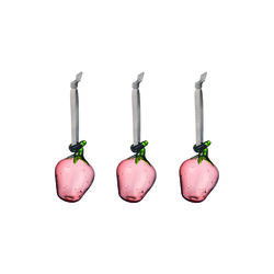 Glass jordb&aelig;r 3-pak, pink, Iittala