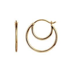 Double Creol Earring Single, gold, Stine A Jewelry