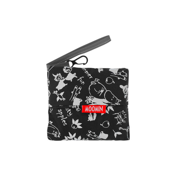 Mumitroldene Moomin in the Garden indkøbsnet, black, Muurla