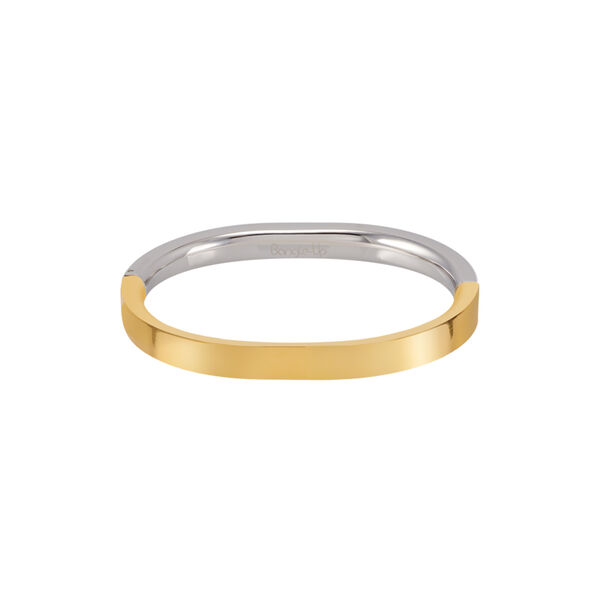 SATURNE claps bracelet, gold/rhodium, bangle up
