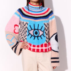 Kitti Knit Blouse, mixed, HUNK&Oslash;N