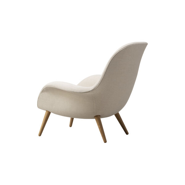 FF1770 Swoon Lounge Chair, Sunniva 811/lakeret eg, Fredericia Furniture
