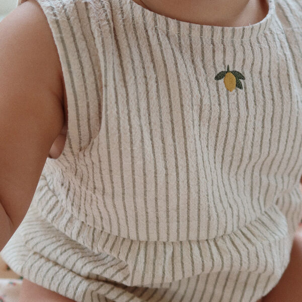 Elliot Romper, tea stripe, Konges Sl&oslash;jd