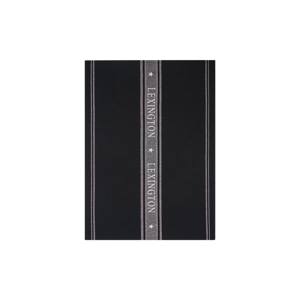 Icons Cotton Jacquard Star Kitchen Towel, black/white, Lexington