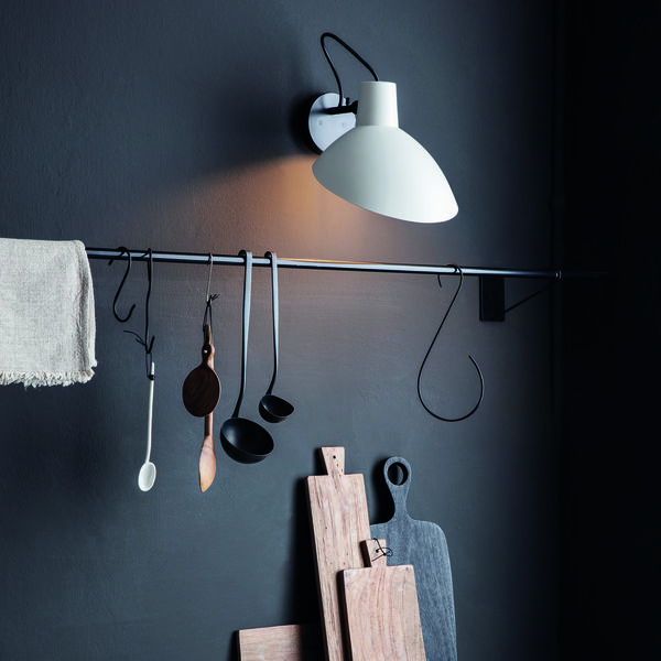 VV Cinquanta Wall Lamp, white/black, Astep