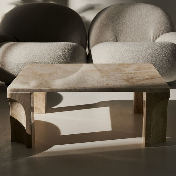 Doric Square Coffee Table, neutral white, GUBI