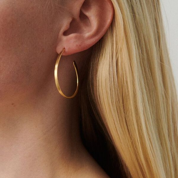 Oval øreringe, guld Oval øreringe, guld, Pernille Corydon Jewellery