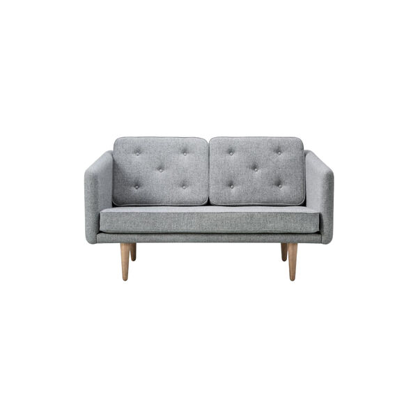 No. 1 2002 2 pers. sofa, grå/sæbebehandlet eg No. 1 2002 2 pers. sofa, grå/sæbebehandlet eg, Fredericia Furniture